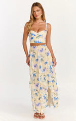 Juliette Top - Corset Crop Top in Femme Floral Print