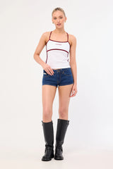 Rusty Lemmy Low Rise Micro Mini Short Deep See Blue