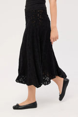 Lioness Tidal Midi Skirt Ink