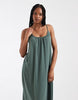 Vero Moda Tall chuck on cami maxi dress in khaki