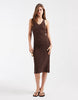 ONLY crochet midi dress in chocolate