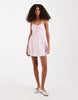 Hollister tie bust detail babydoll mini dress in pink