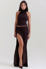 cocoa midi skirt