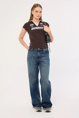 Neovision Pitstop Polo Baby Tee Brown