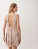 Miss Selfridge cheesecloth tie sides mini beach dress in natural