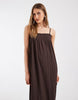 ONLY sleeveless maxi dress in brown stripes
