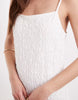 lace cami slip dress in white