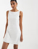 Vero Moda jersey floral broderie sleeveless mini dress in white