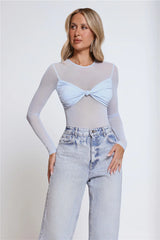 Self Love Club Long Sleeve Bodysuit Blue