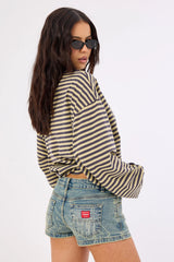 Worship Throws Y2K Micro Short Garbage Grimes Blue