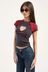 Thrills Lucky You Raglan Club Tee Merch Black