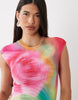 AFRM Mylo printed mesh cap sleeve maxi dress in abstract floral print