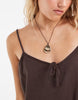 Vero Moda tie front cami mini dress in chocolate brown