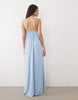 bandeau maxi dress in light blue