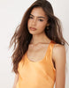 Tall scoop satin maxi dress in orange