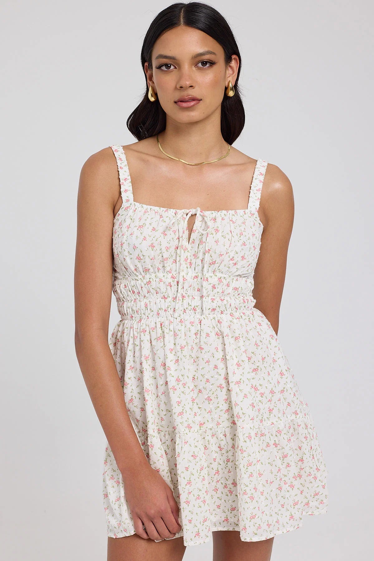 Luck & Trouble Ditsy Floral Isola Mini Dress Floral Print