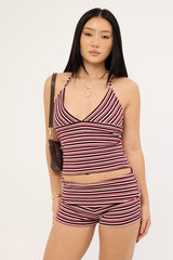 Luck & Trouble Aida Stripe Micro Short Multi Stripe