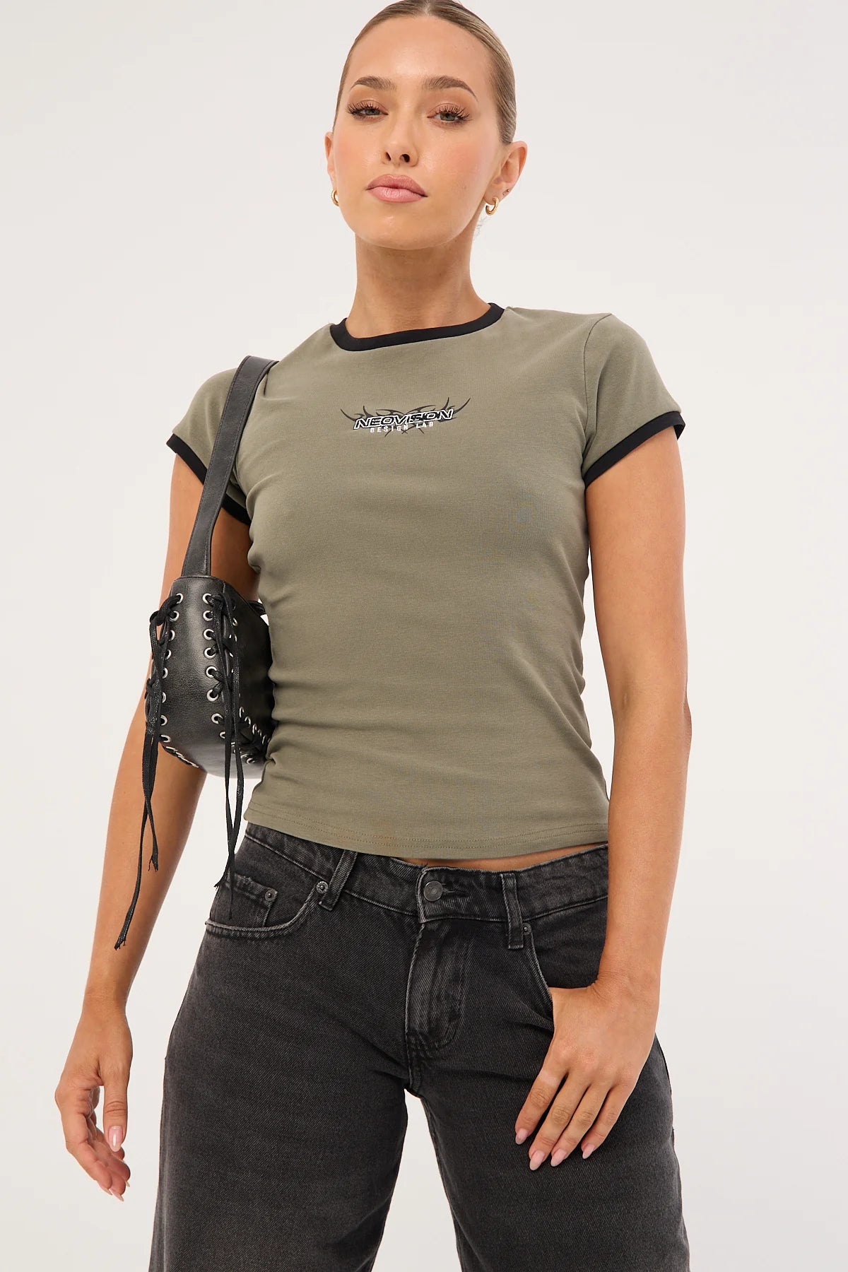 Neovision Perpetual Ringer Tee Khaki Green