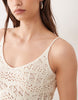 Miss Selfridge strappy crochet mini dress in cream