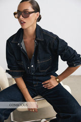 Faharra Shirt - Recycled Cotton Denim Shirt in Raw