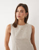 shift dress in taupe