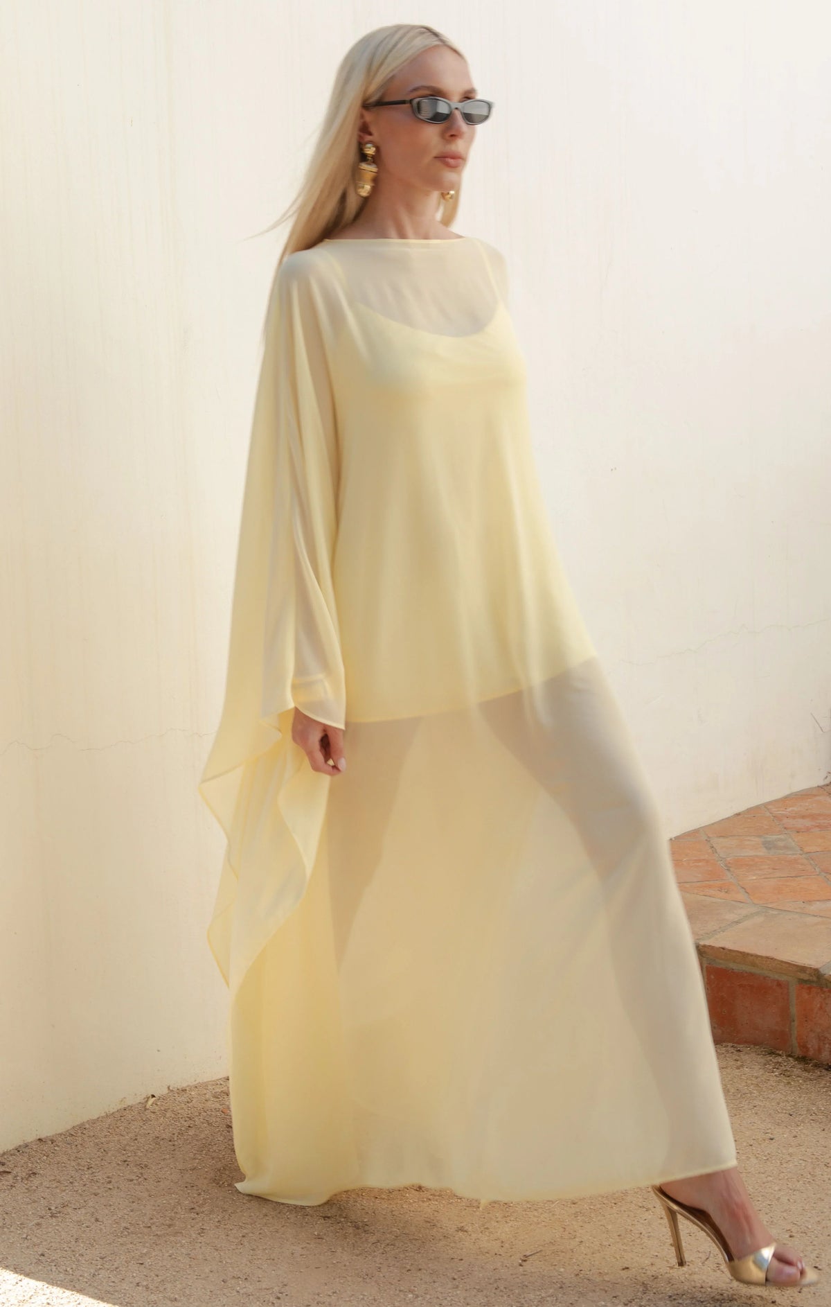 Olsen Maxi Dress ~ Pale Yellow Chiffon