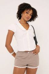 Luck & Trouble Frankie Bloomer Short Brown Print
