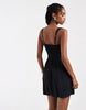 Hollister scoop neck a line mini dress in black
