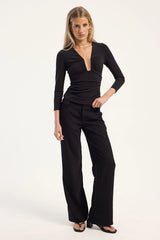 Perfect Stranger Vienna Long Sleeve Top Black