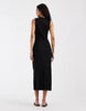 & Other Stories sleevless jersey maxi dress with back split in black