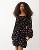 Miss Selfridge scoop neck mini day dress in floral