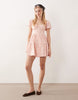 Kiss The Sky Daydream puff sleeve mini dress in pink