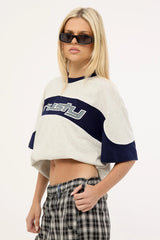 Rusty Kinetic Oversize Tee Ecru Marle