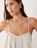 VILA linen touch cami maxi dress in super light melange