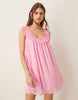 Kiss The Sky Dolly off the shoulder frill baby doll mini dress in hot pink