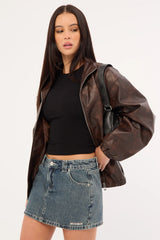 Neovision All Stars Denim Mini Skirt Mid Blue Denim