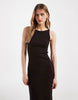 ribbed midaxi tank dress in chocolate