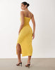 Gina Tricot strappy crochet summer maxi dress in yellow