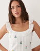 Esmée mini beach dress in white ditsy floral