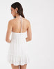 Motel Yvelise mini crinkle dress in off white