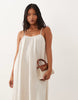 VILA Petite linen touch cami maxi dress in super light heather