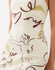 halter trapeze midi dress in conversational print