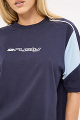 Rusty New Break 220 Oversize Tee Navy Blue