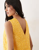 Dream Sister Jane Citrus sequin round neck sleeveless mini dress in orange