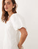 JDY drop waist midi dress in white