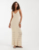 Vero Moda crochet knit cami maxi dress in orange