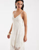 Object all-over lace cami midi dress in cream