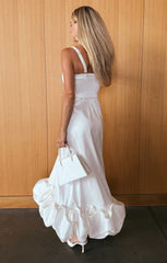 Rebecca Midi Dress ~ White Taffeta