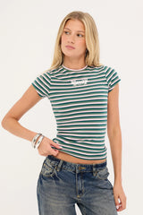 Neovision Mercy Baby Tee Pink Stripe