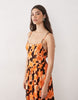 Miss Selfridge spun strappy maxi dress in hibiscus